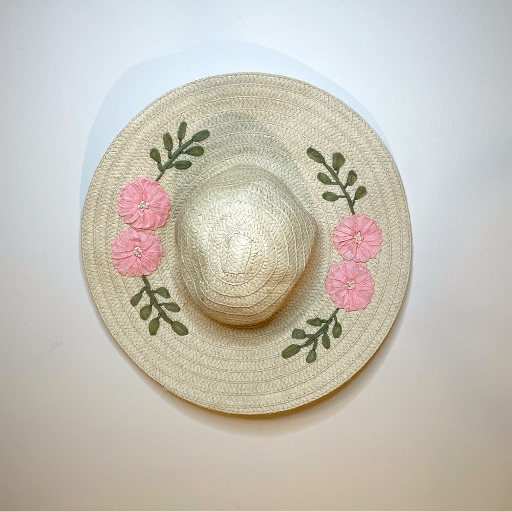 Wide Brimmed Floral Sun Hat